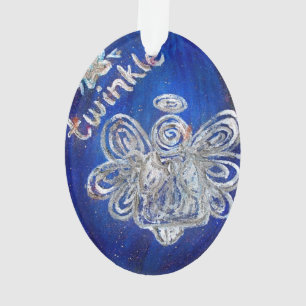 Twinkle Silver Angel Kunst, Dichtung und Musik Ornament