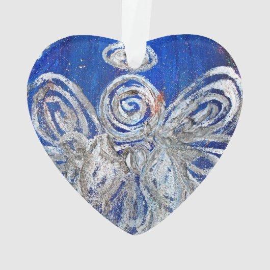 Twinkle Silver Angel Kunst, Dichtung und Musik Ornament (Rückseite)