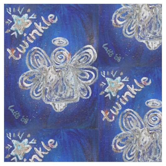 Twinkle Silver Guardian Angel Kunststoffe Stoff (Nahaufnahme)