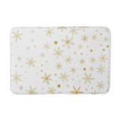 Twinkle Snowflake 3 -Gold & White- Badematte (Vorderseite)