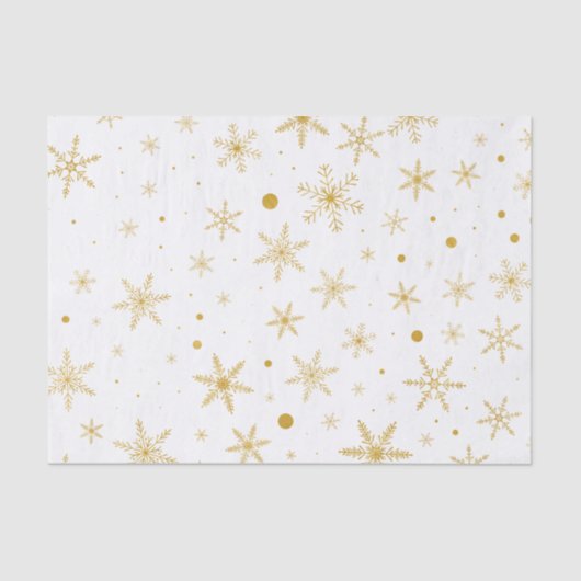 Twinkle Snowflake 3 -Gold & White- Seidenpapier (Vorderseite)