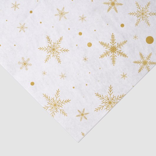 Twinkle Snowflake 3 -Gold & White- Seidenpapier (Ausschnitt)
