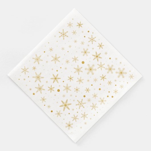 Twinkle Snowflake 3 -Gold & White- Serviette (Ecke)