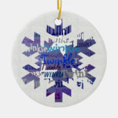 Twinkle Snowflake Keramik Ornament (Vorne)