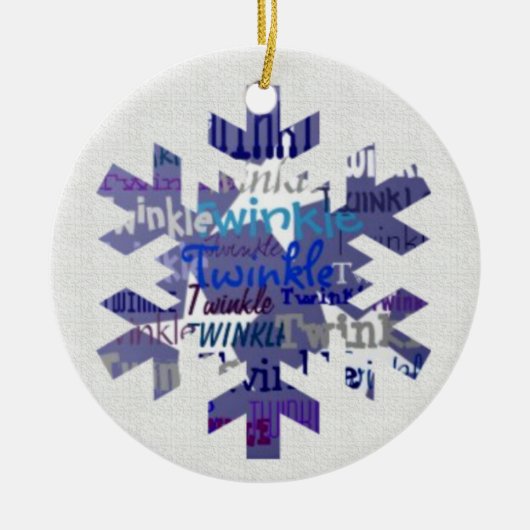 Twinkle Snowflake Keramik Ornament (Vorne)