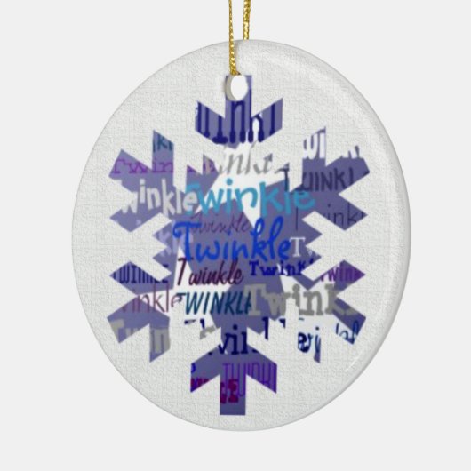 Twinkle Snowflake Keramik Ornament (Links)