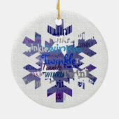 Twinkle Snowflake Keramik Ornament (Hinten)