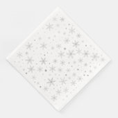 Twinkle Snowflake - Silver Gray & White- Serviette (Ecke)