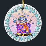 Twinkle Snowman Keramik Ornament<br><div class="desc">Twinkle Snowman Verzierung von ArtMuvz Illustration. Matching Snowman Bekleidung,  T - Shirt,  Feriengeschenke. Schneemann T - Shirt,  Weihnachtsgeschenke und Winterkleidung.</div>