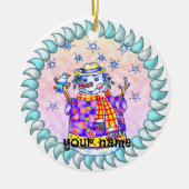 Twinkle Snowman-Ornamente Keramik Ornament (Vorne)