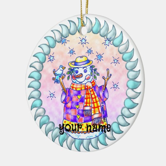 Twinkle Snowman-Ornamente Keramik Ornament (Links)