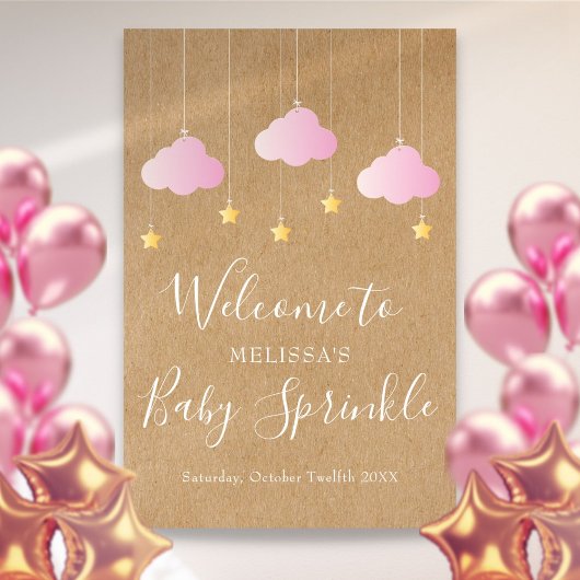 Twinkle Sprinkle Baby Mädchen Dusche Boho Willkomm Poster