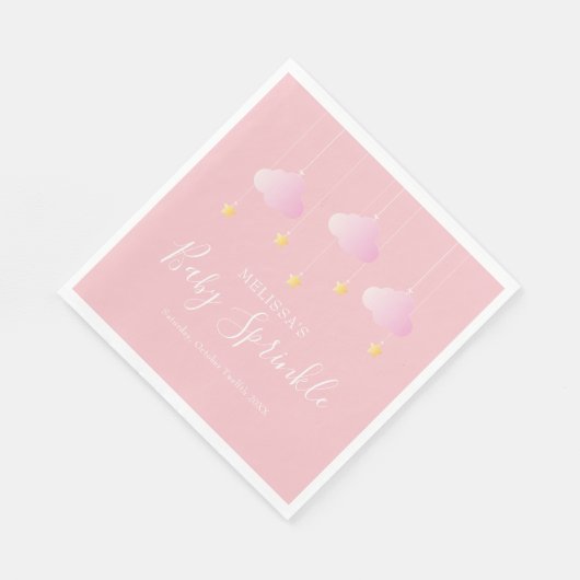 Twinkle sprinkle kleine Stern Mädchen Dusche pink Serviette (Ecke)