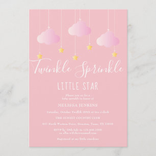 Twinkle Sprinkle Kleiner Stern Baby Mädchen Dusche Einladung