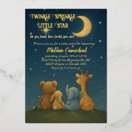 Twinkle Sprinkle Little Star Baby Dusche Folieneinladung