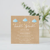 Twinkle Sprinkle Little Star Baby Sprinkle /Dusche Einladung (Stehend Vorderseite)