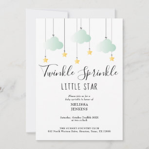 Twinkle Sprinkle Neutral QR Code Babydusche Einladung