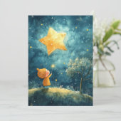 Twinkle Sprinkle | Starry Night Einladung (Stehend Vorderseite)