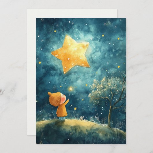 Twinkle Sprinkle | Starry Night Einladung (Vorne/Hinten)