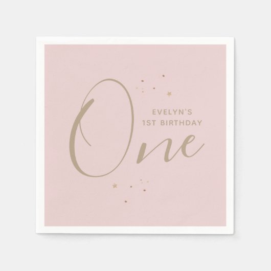 Twinkle Star 1. Geburtstag Serviette (Vorderseite)