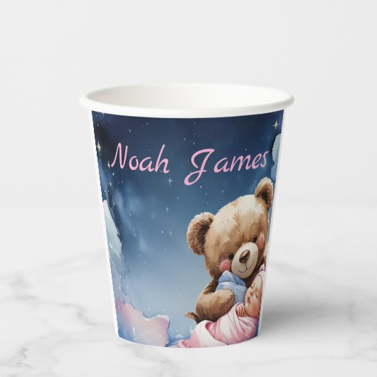 "Twinkle Star Baby Boy Paper Cup Pappbecher (Vorderseite)