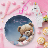 Twinkle Star Baby Boy Paper Plate Pappteller (Party)