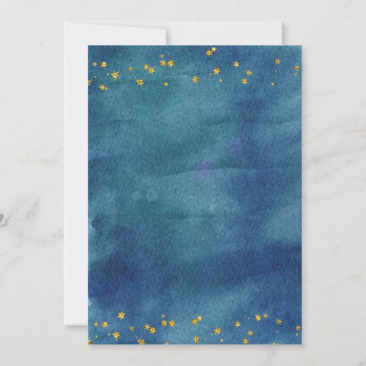 Twinkle Star Baby Sprinkle Einladung (Rückseite)