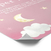 Twinkle Star Blush Pink Babydusche Windelwindeln Poster (Ecke)