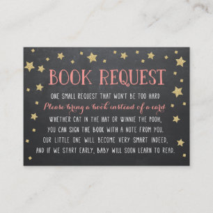 Twinkle Star Book Request, Pink, Kinderzimmer Rhym Begleitkarte