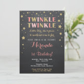 Twinkle Star Einladung / Twinkle Twinkle Einladung (Stehend Vorderseite)
