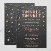 Twinkle Star Einladung / Twinkle Twinkle Einladung (Vorne/Hinten)