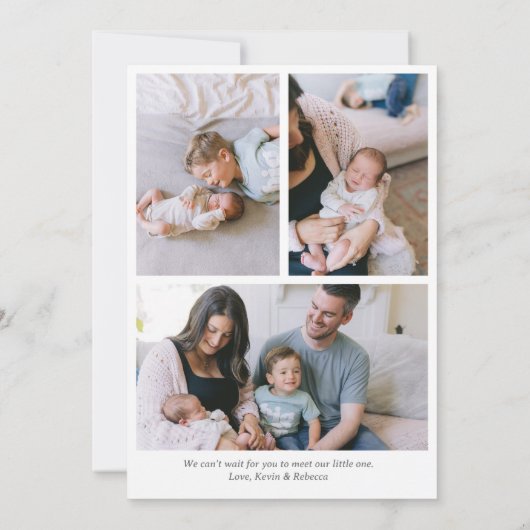 Twinkle Star Gender Neutral Neugeborenen Geburtsda Ankündigung (Rückseite)