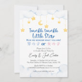 Twinkle Star Gender Reveal Niedlich String Light Einladung (Vorderseite)