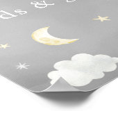 Twinkle Star Gray Baby Duschkarten & Geschenke Poster (Ecke)