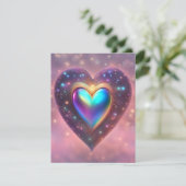 Twinkle Star Heart Feiertagskarte (Stehend Vorderseite)