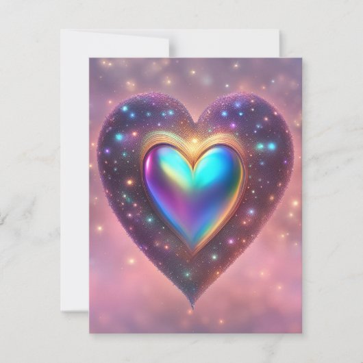 Twinkle Star Heart Feiertagskarte (Vorderseite)