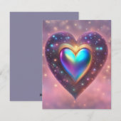 Twinkle Star Heart Feiertagskarte (Vorne/Hinten)