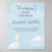 Twinkle Star Light Blue Baby Duschdusche Windelwan Poster (Vorne)
