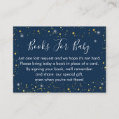 Twinkle Star Navy & Gold Book Request Cards Begleitkarte (Vorderseite)