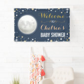 Twinkle Star Navy Gold Moon Babydusche Hintergrun Banner (Insitu)