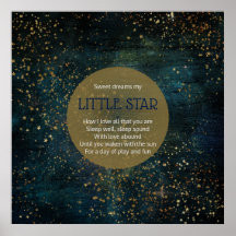 Twinkle Star Night Sky Poem Kinderzimmer Dekoratio