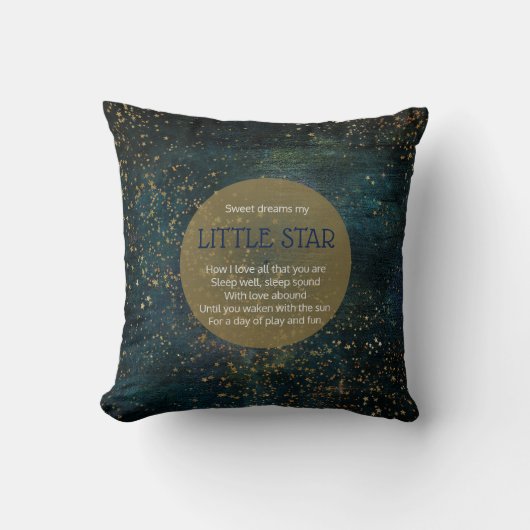 Twinkle Star Night Sky Poem Poster Nursery Decor Kissen (Vorderseite)