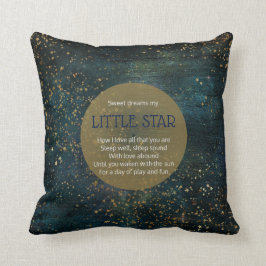 Twinkle Star Night Sky Poem Poster Nursery Decor Kissen