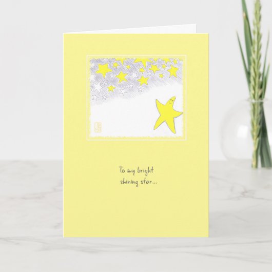 Twinkle Stars Abschluss Gruß Karte (Vorderseite)
