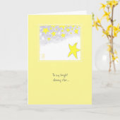Twinkle Stars Abschluss Gruß Karte (Gelbe Blume)