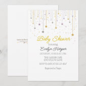 Twinkle stars Baby Shower Invitation Einladung (Vorne/Hinten)