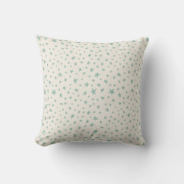 Twinkle Stars dusty teal and cream Kissen