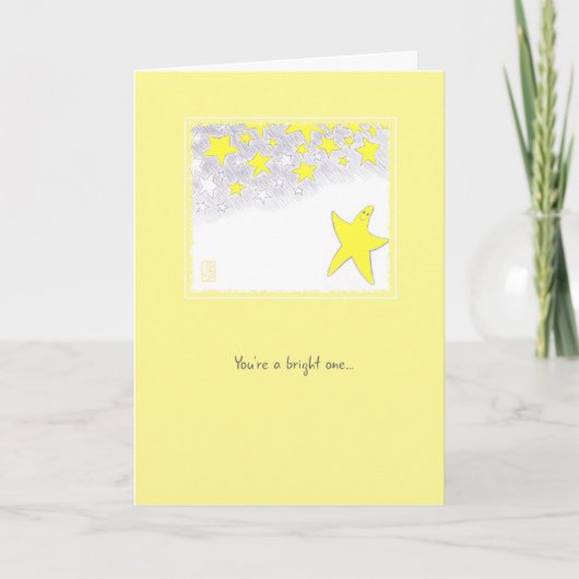 Twinkle Stars Ermutigung durch uns Gruß Karte (Vorderseite)