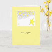 Twinkle Stars Ermutigung durch uns Gruß Karte (Gelbe Blume)