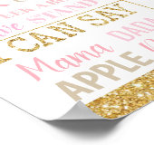 Twinkle Stars Erster Geburtstag Meilenstein Geburt Poster (Ecke)